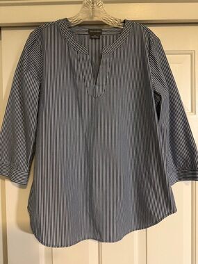 Van Heusen Navy and White Pinstripe Tunic